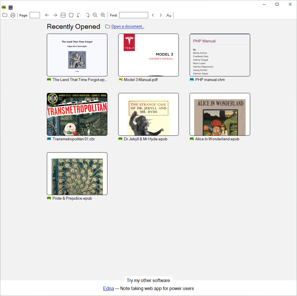Sumatra PDF 3.6.1 软件首页